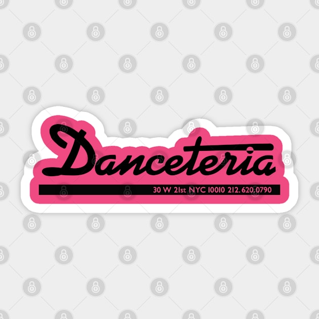 Danceteria - black Sticker by Joada